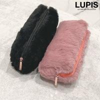 スクエアフェイクファーポーチ