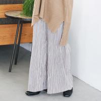 glossy pleated pants[2618M]