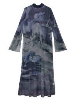 商売 AMERI NUANCE ART LAYER SHEER DRESS - ワンピース